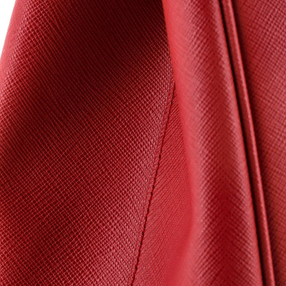 Prada Double Zip Lux Tote Saffiano Leather Medium