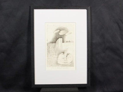 Veronika Paleckova "Portrait" Signed Etching Limited 30 Framed Czech Art