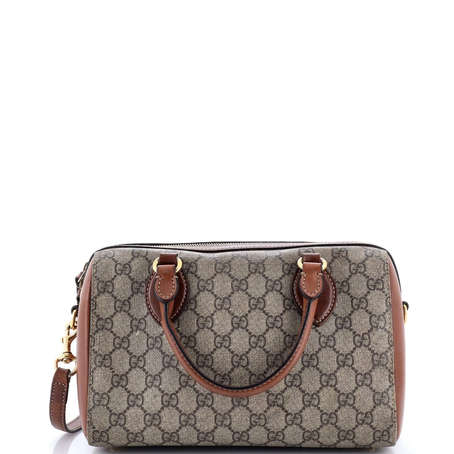 Gucci Convertible Boston Bag Gg Coated Canvas And Leather Small