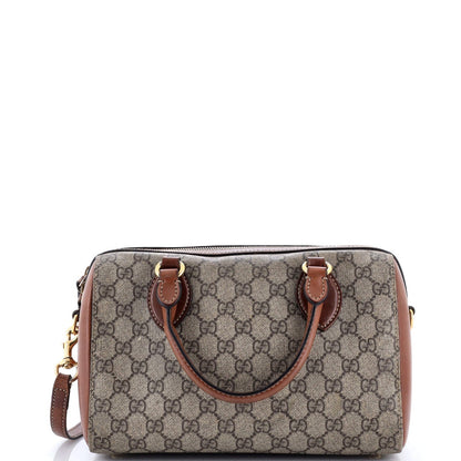 Gucci Convertible Boston Bag Gg Coated Canvas And Leather Small