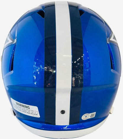 Herschel Walker Autographed Cowboys Blue Speed Full Size Helmet With Visor (Beck