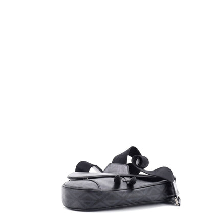 Christian Dior Saddle Crossbody Bag Cd Diamond Coated Canvas And Leather