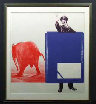Erro Gudmundur Gudmundsson -No Excreting Original Serigraph Signed Framed