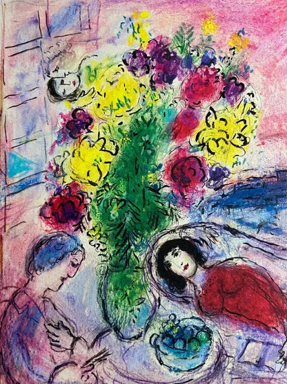 Marc-Chagall Lithograph Coa Original Hand-Signed Hand-Numbered Limited