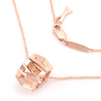 Tiffany & Co. Atlas X Open Pendant Necklace Pink Gold 750Pg