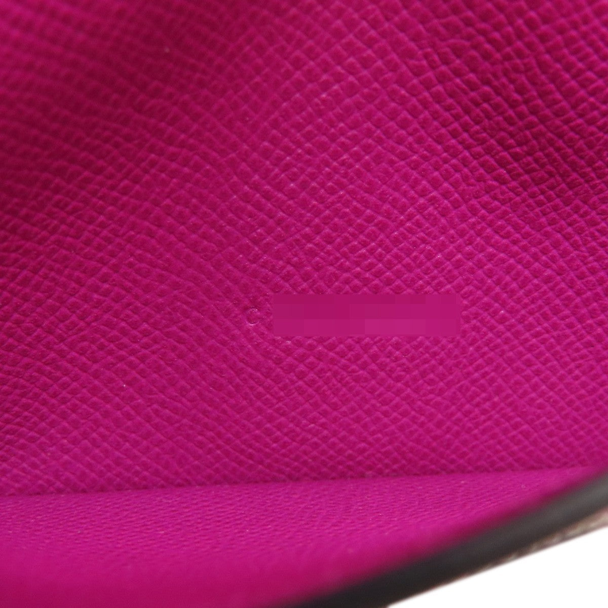 wallet HERMES Bearn soufflet Blue Indigo Rose Purple Silver Hardware Long