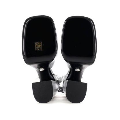 Versace Women'S Medusa Aeternitas Platform Sandals Leather