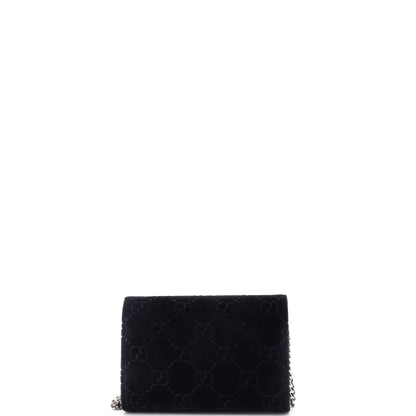 Gucci Dionysus Chain Wallet Gg Velvet Small