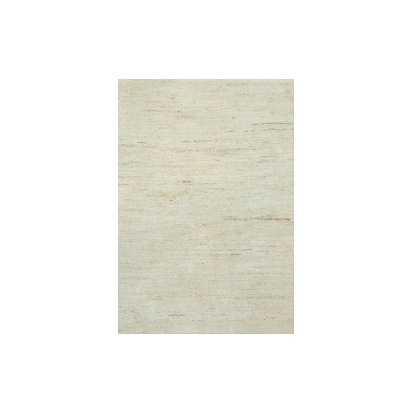 Rug 2'x3' White Denser Weave Wool Soft Touch Hand Knotted Runner Oriental