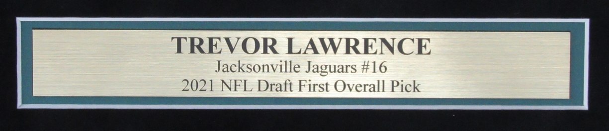 Trevor Lawrence Autographed 16X20 Photo Jacksonville Jaguars Framed Fanatics