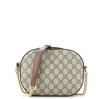 Gucci Chain Crossbody Bag Gg Coated Canvas And Leather Mini