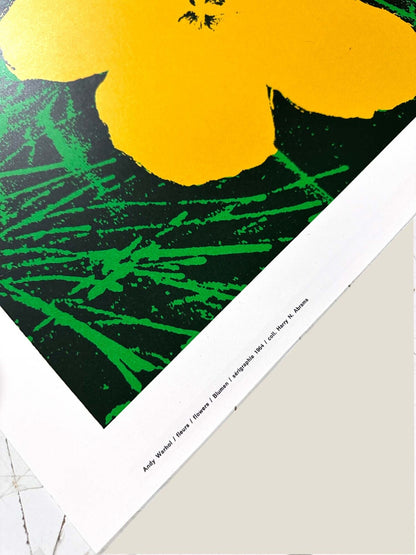 Red Flowers 1970 By Andy Warhol Pop Art Poster  French Printing On Heavy Stock