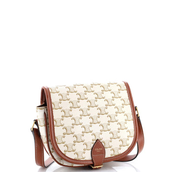 Celine Folco Bag Triomphe Coated Canvas Medium