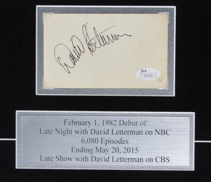 David Letterman Late Night Signed/Auto Index Card