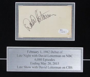 David Letterman Late Night Signed/Auto Index Card