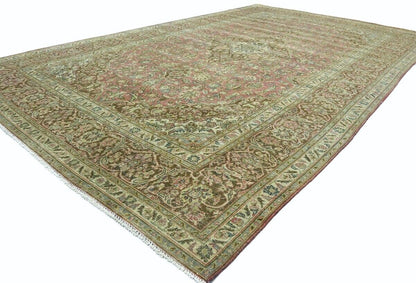 10X15 Antique Distressed Oriental Rug Muted