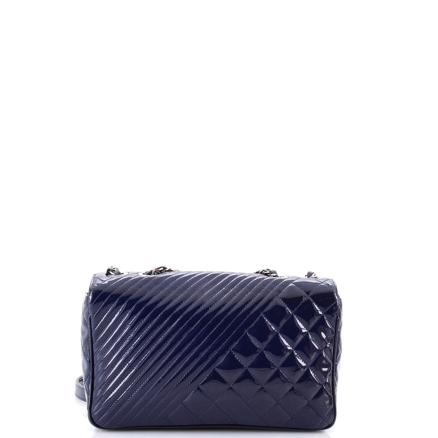 Chanel Coco Boy Flap Bag Quilted Patent Medium