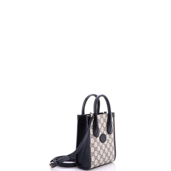 Gucci Interlocking G Patch Tote Gg Coated Canvas Mini