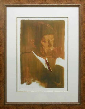 Bernie Fuchs Portrait Of Jfk Limited Edition Embossed Lithograph 19/50 Signed