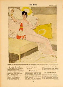 Simplicissimus 1913 By Marcello Dudovich Die Diva On Linen Original