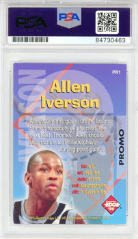Allen Iverson Autographed 1996 Collector'S Edge Radical Recruits Promo Card #Pr1