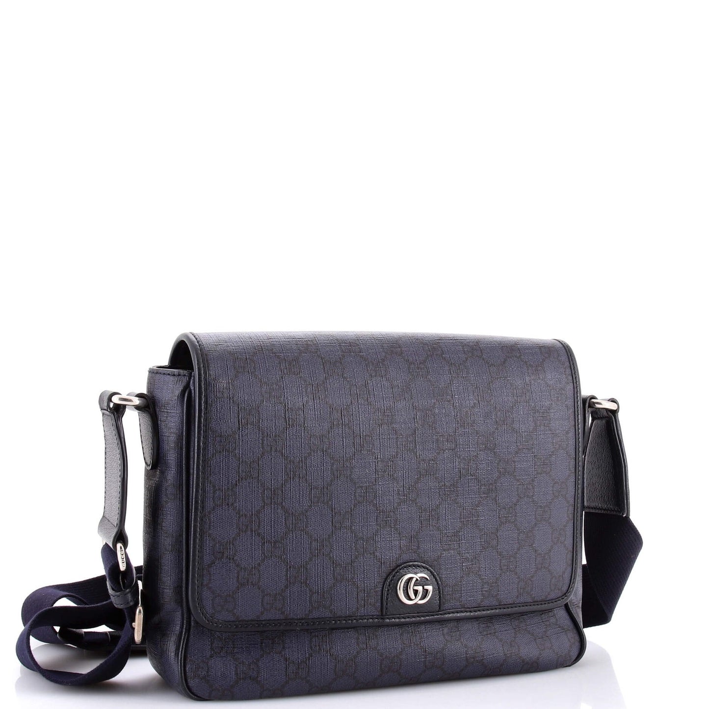 Gucci Ophidia Flap Messenger Bag Gg Coated Canvas Medium