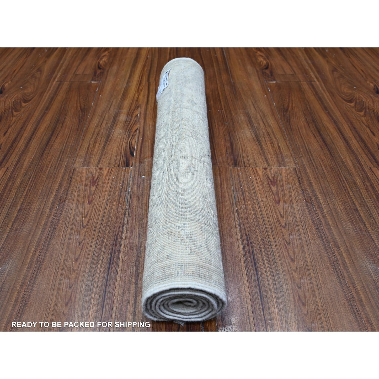 2'6"X5'10" Gray White Wash Peshawar Wool Hand Knotted Runner Rug