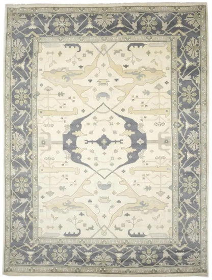 Handmade Extra Large Oushak Oriental Rug Cream