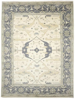 Handmade Extra Large Oushak Oriental Rug Cream