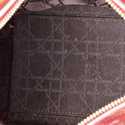Christian Dior Lady Dior Bag Cannage Quilt Patent Medium