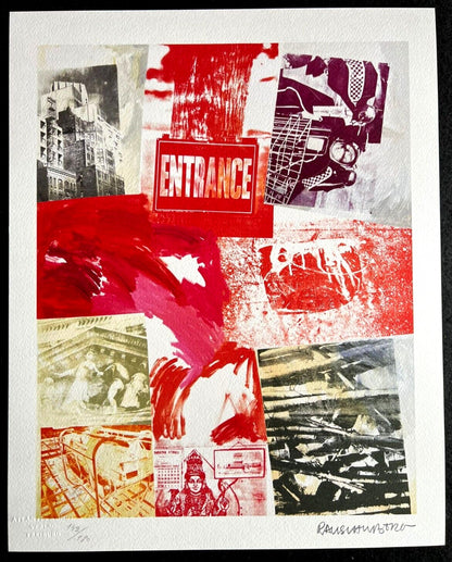 Robert Rauschenberg Lithograph Coa Signed Op Numbered In Pencil 180