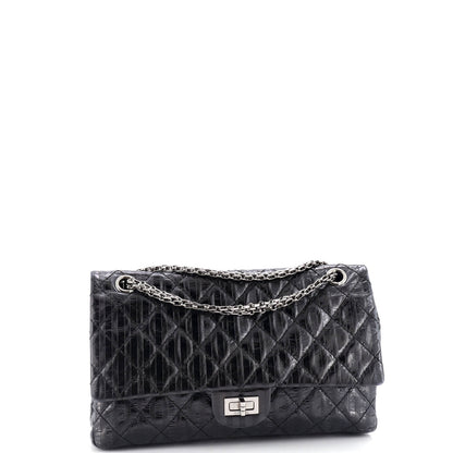 Chanel Rayures Reissue 2.55 Flap Bag Quilted Metallic Aged Calfskin 226