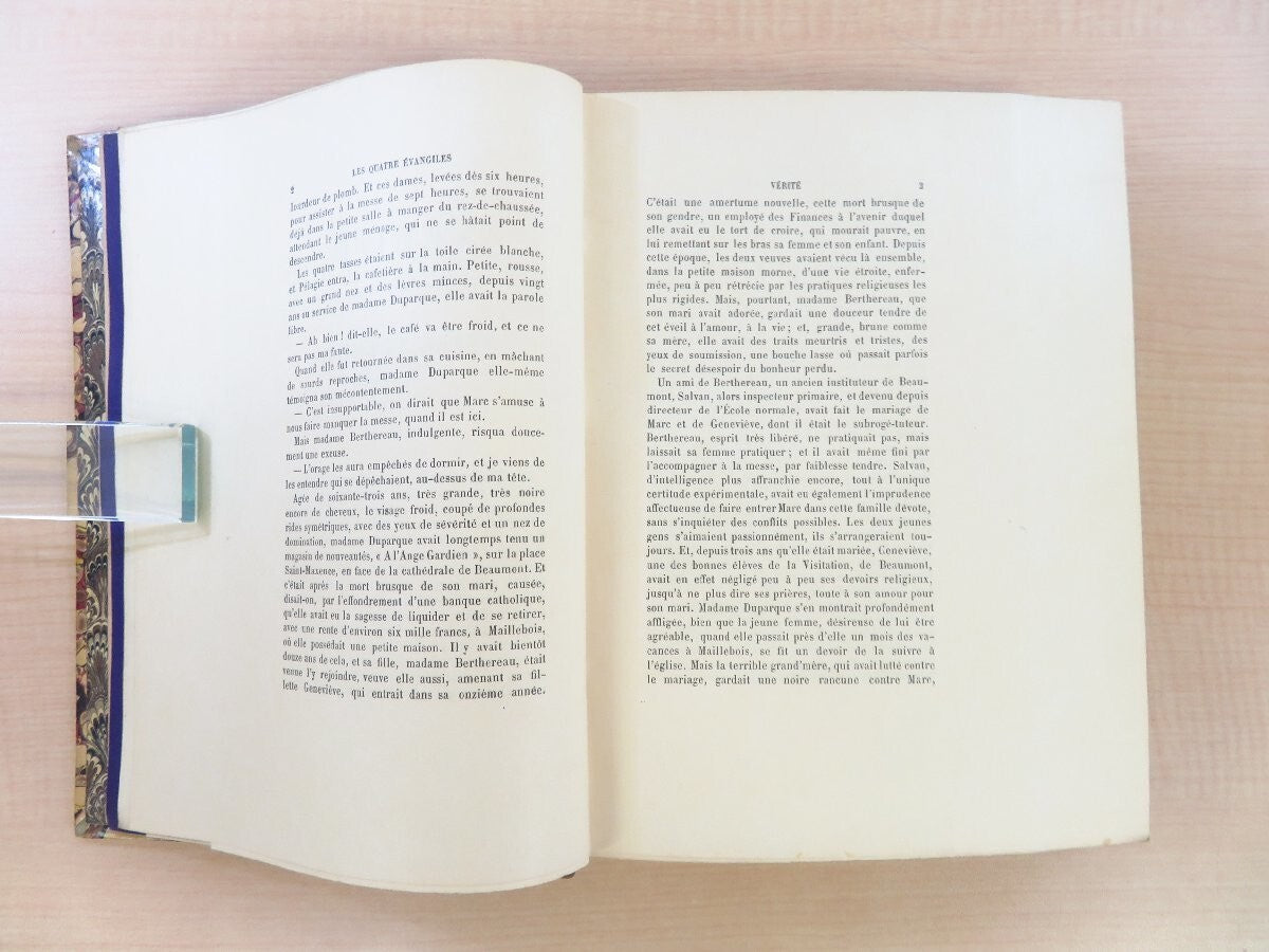 Emile Zola'S 'Verite'  1903 Limited Edition (30 Copies) 2 Volumes Handmade Paper