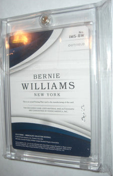 Bernie Williams 2018 Immaculate Game  Jersey Auto