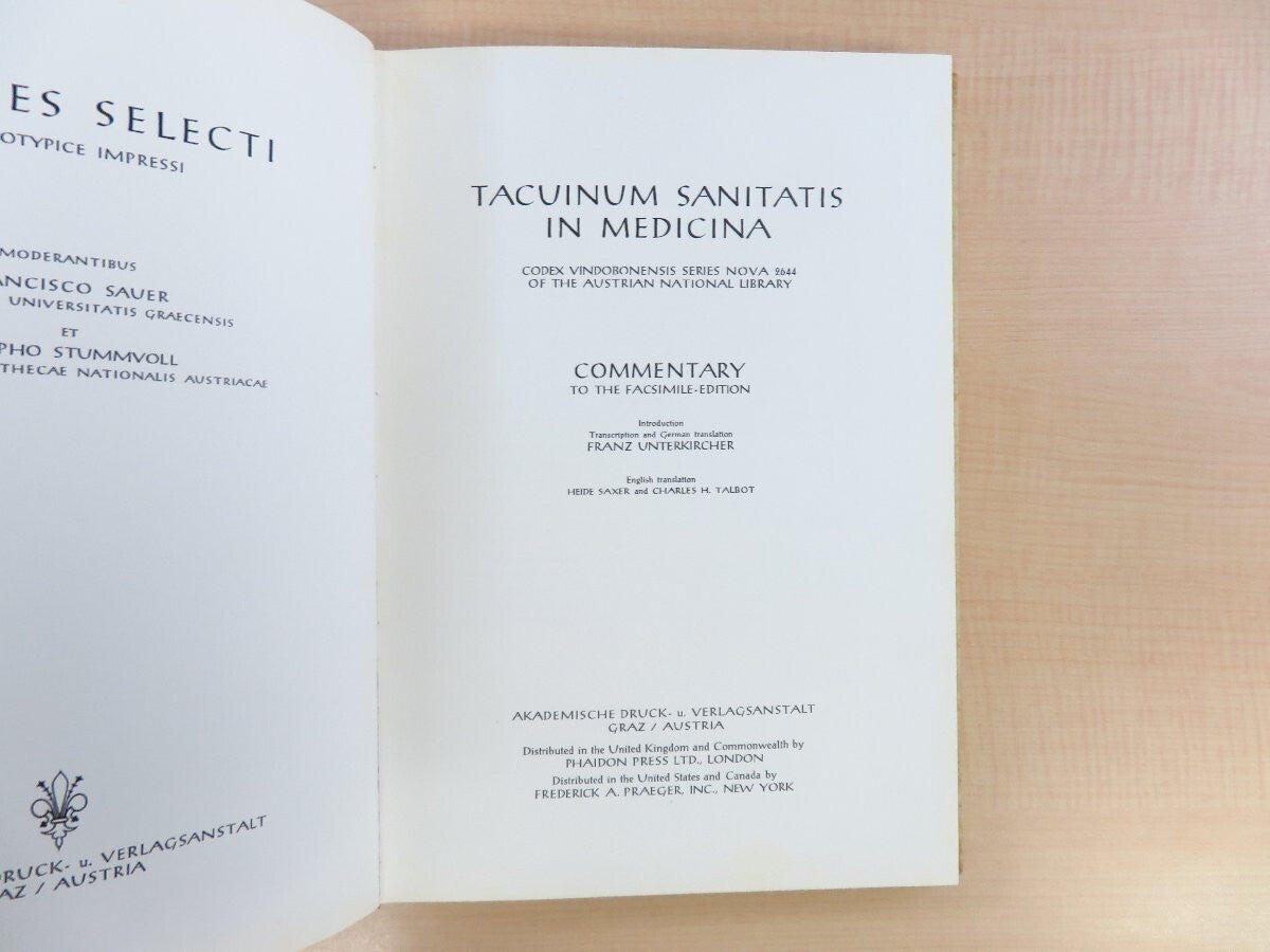 Tacuinum Sanitatis In Medicina. Codex Vindobonensis Series Nova 2644 Facsimile