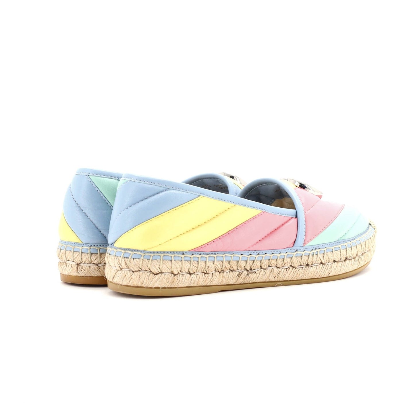 Gucci Women'S Gg Marmont Espadrilles Matelasse Leather