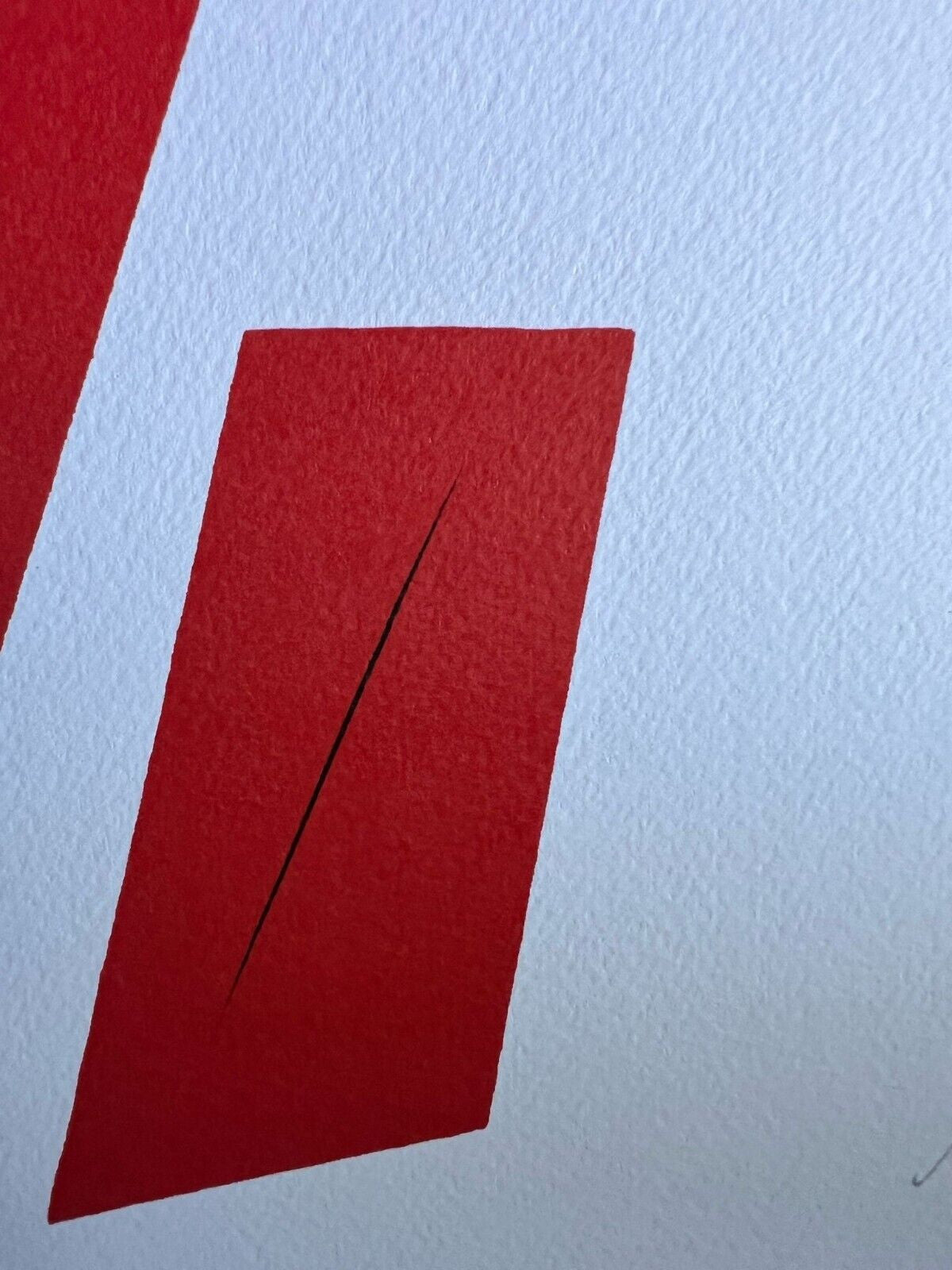 Lucio Fontana Lithograph Coa Signed In Pen