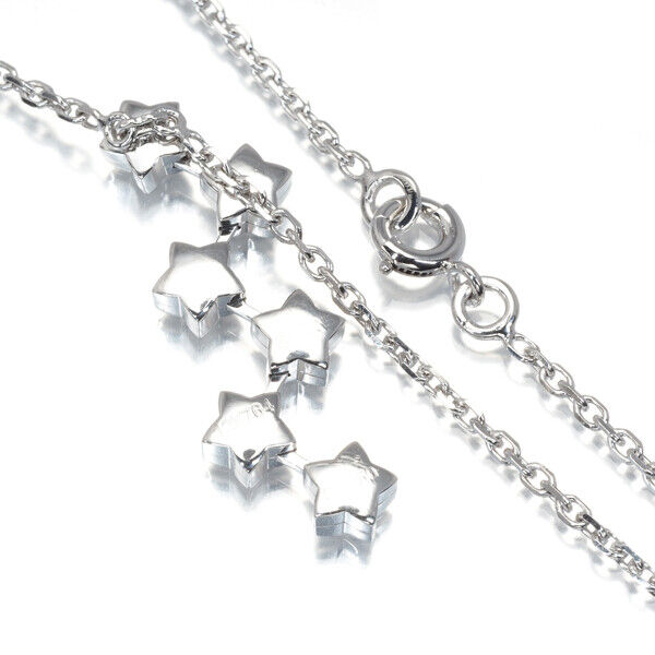 Chanel Necklace Comet Diamond Star 18K 750 White Gold