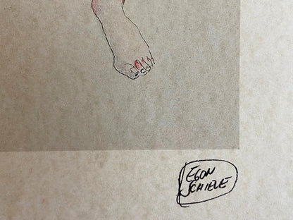 Egon Schiele Lithograph From An Painting Coa
