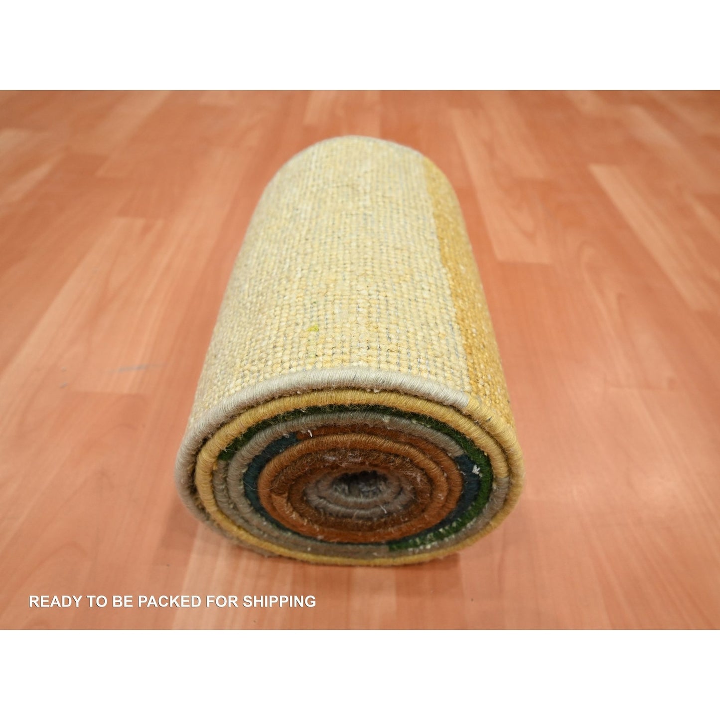 1'X11'2" Colorful For Custom Orders Wool & Silk Hand Knotted Runner Rug