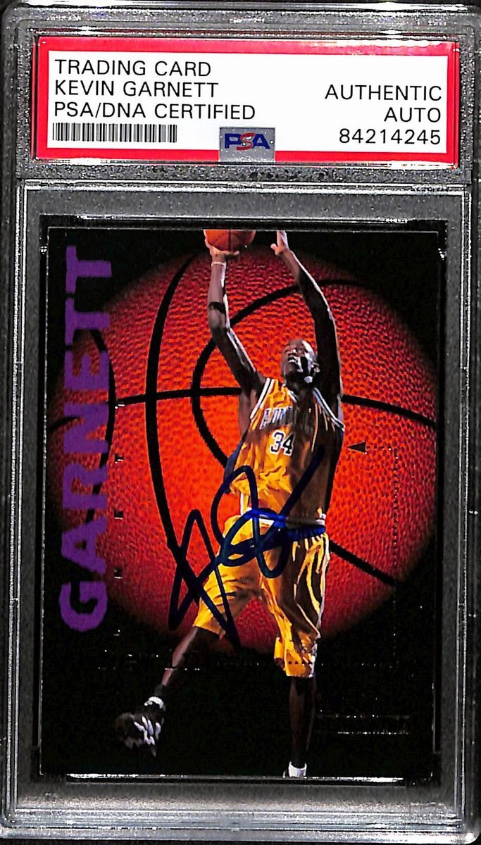 Kevin Garnett Hof Signed/Auto 1995 Sports Heros Rookie Card #16 Psa/Dna 193460