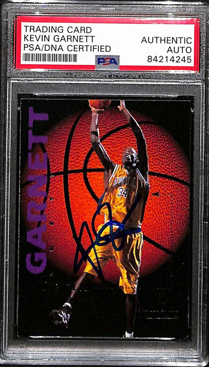 Kevin Garnett Hof Signed/Auto 1995 Sports Heros Rookie Card #16 Psa/Dna 193460