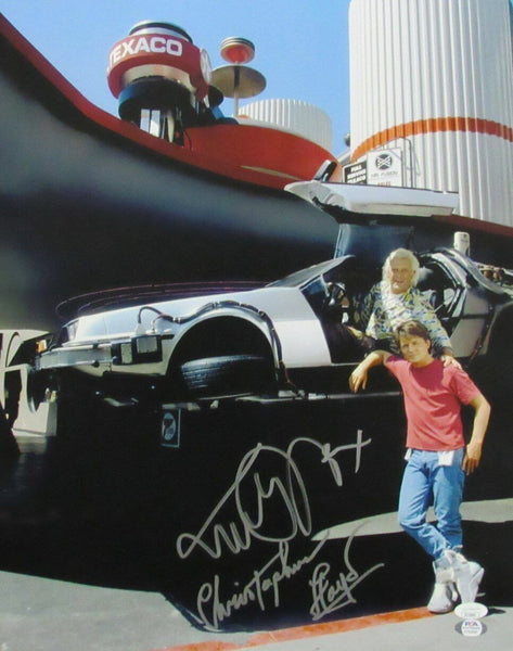 Michael J Fox/Christopher Lloyd Autographed 16X20 Photo "Back To The Future" Jsa