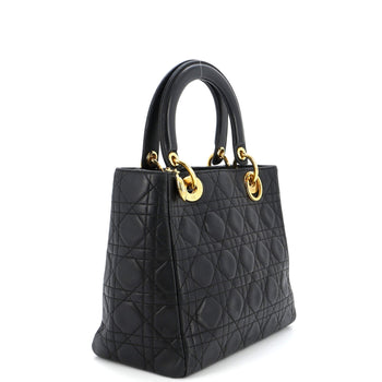 Christian Dior Vintage Lady Dior Bag Cannage Quilt Lambskin Medium