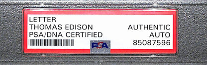 Thomas Edison Auto/Signed Vintage 1922 Tls Letter Psa/Dna 183803