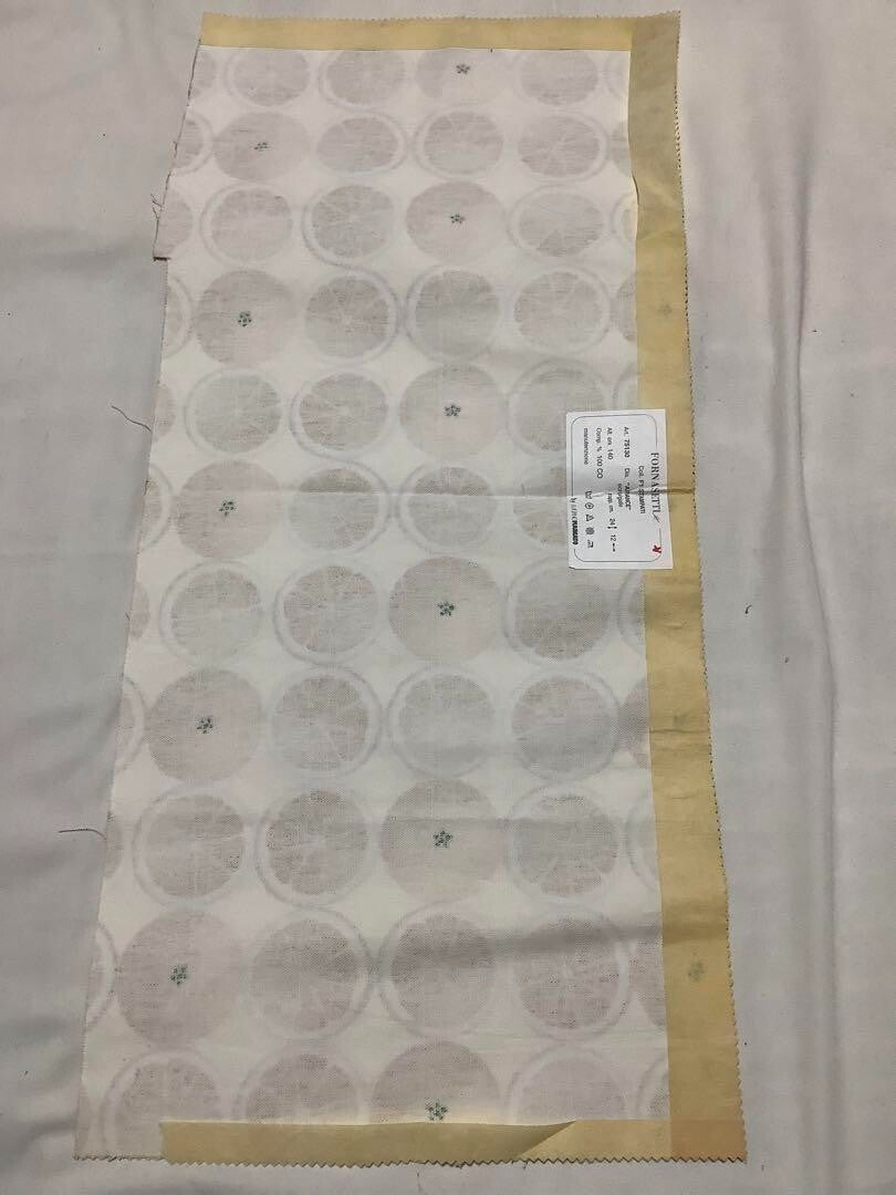 Rare Fornasetti Fabric Samples With Tag Art Swatch F1 Stampati 75130