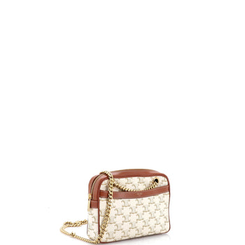 Celine Patapans Bag Triomphe Coated Canvas Small