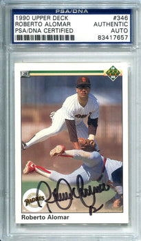 Robert Alomar Autographed 1990 Upper Deck Card