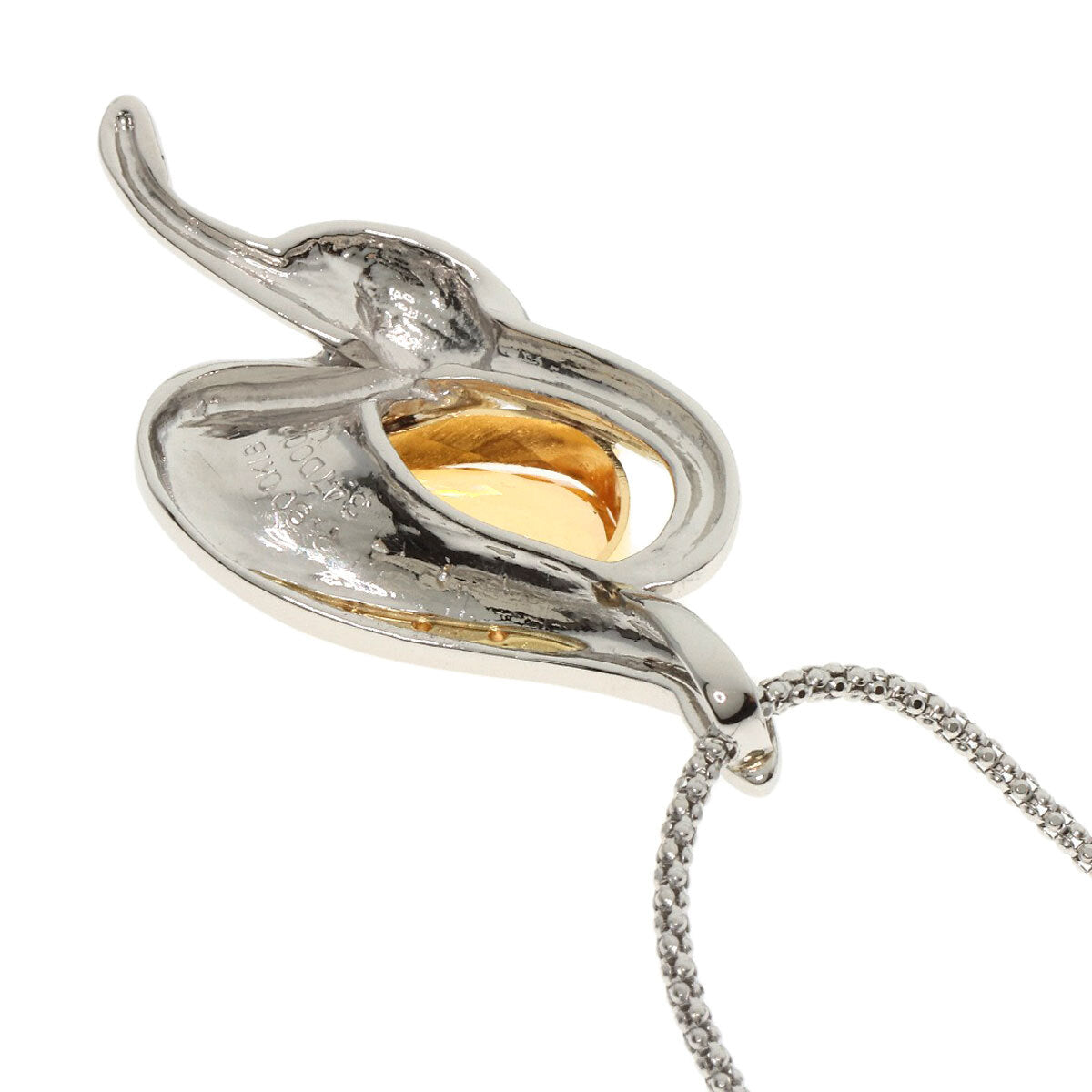 3.47ct Imperial Topaz Diamond Necklace Platinum