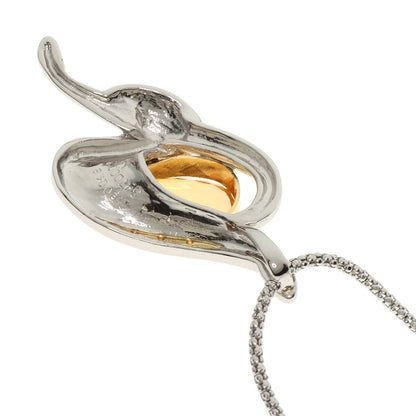 3.47ct Imperial Topaz Diamond Necklace Platinum